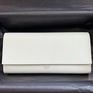 ❗️SOLD❗️CELINE Large Flap Wallet In Grained Calfskin